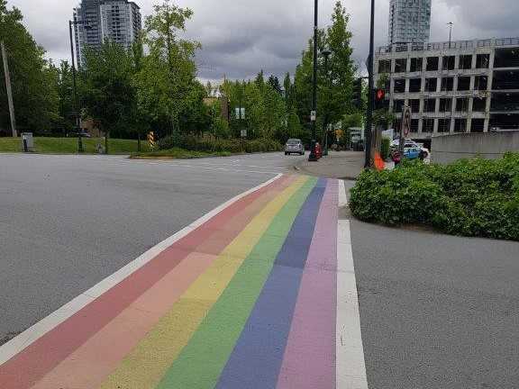 Surrey Central Rainbow Crosswalk